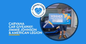 Carvana, Jimmie Johnson & American Legion give car to veteran in need